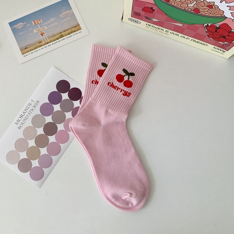 Cotton socks for sport with patterns