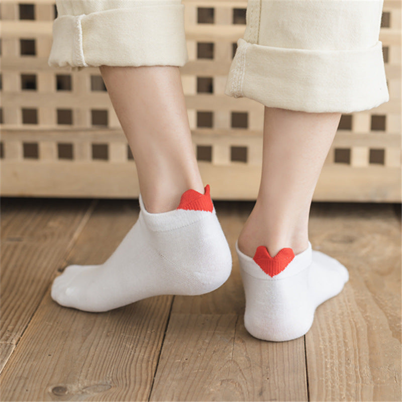 Spring/summer women's socks, solid color, three-dimensional design.