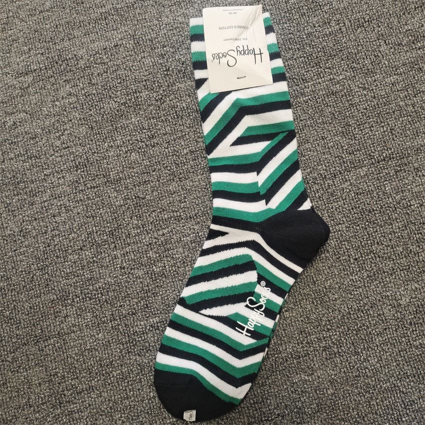 Chaussettes tendance mi-hautes en coton pour couples.