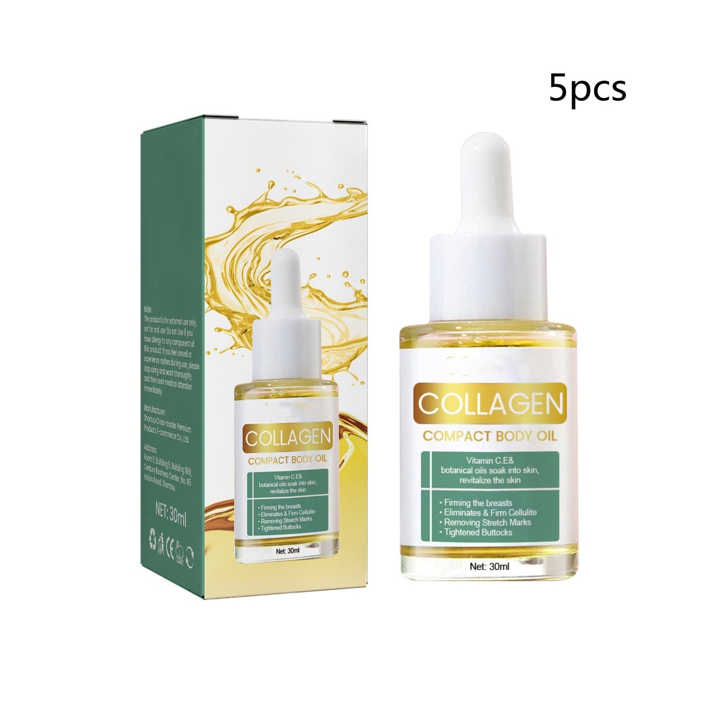 Huile de traitement pour le corps au collagène, massage lifting, amincissante et remodelante pour le ventre