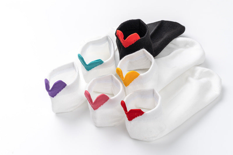 Spring/summer women's socks, solid color, three-dimensional design.