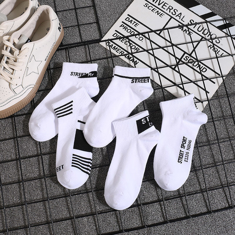 Chaussettes fines pour hommes, mode, printemps, automne, été 5 PAIRES