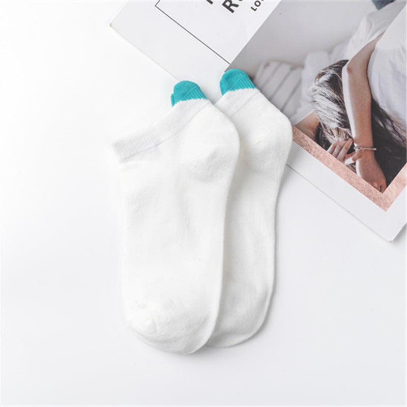 Spring/summer women's socks, solid color, three-dimensional design.