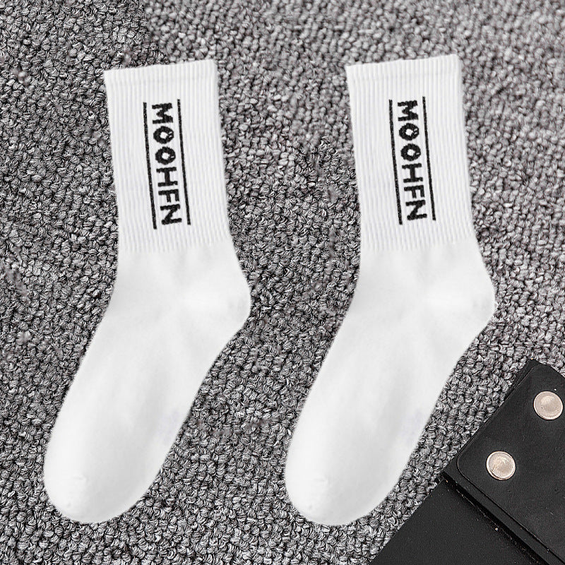 Chaussettes en coton de mode pour hommes, printemps