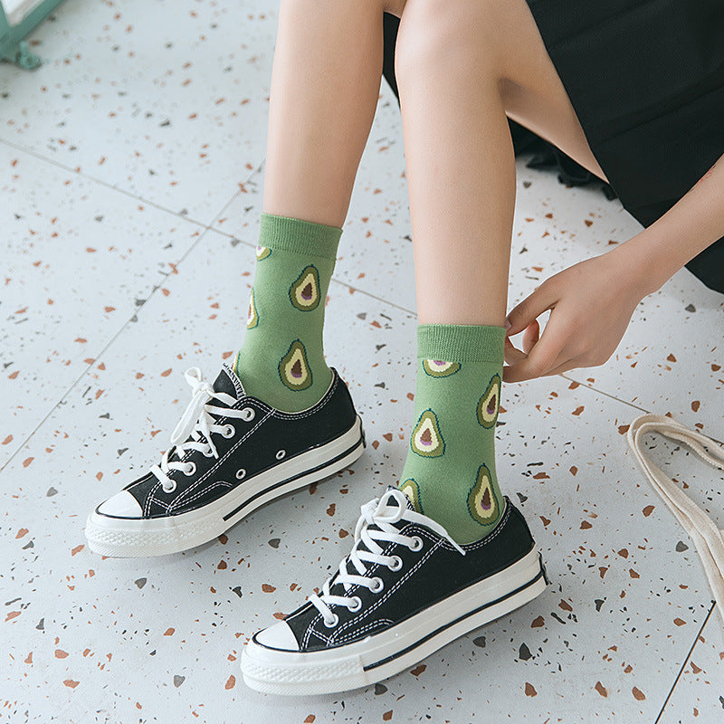 Chaussettes mi-mollet tendance japonaise, douces et mignonnes