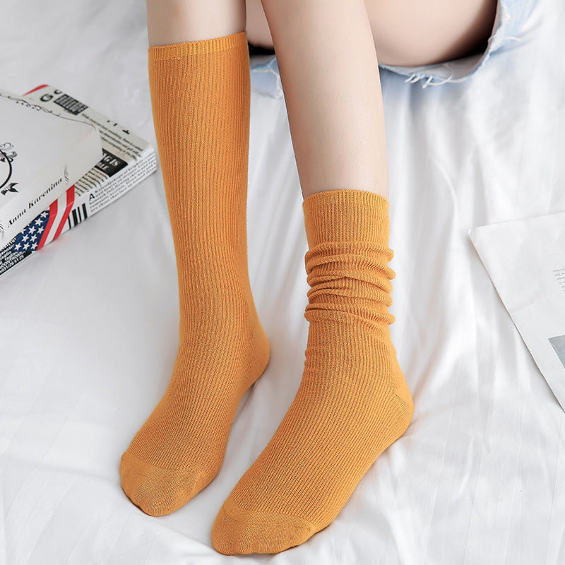 Chaussettes en coton unies