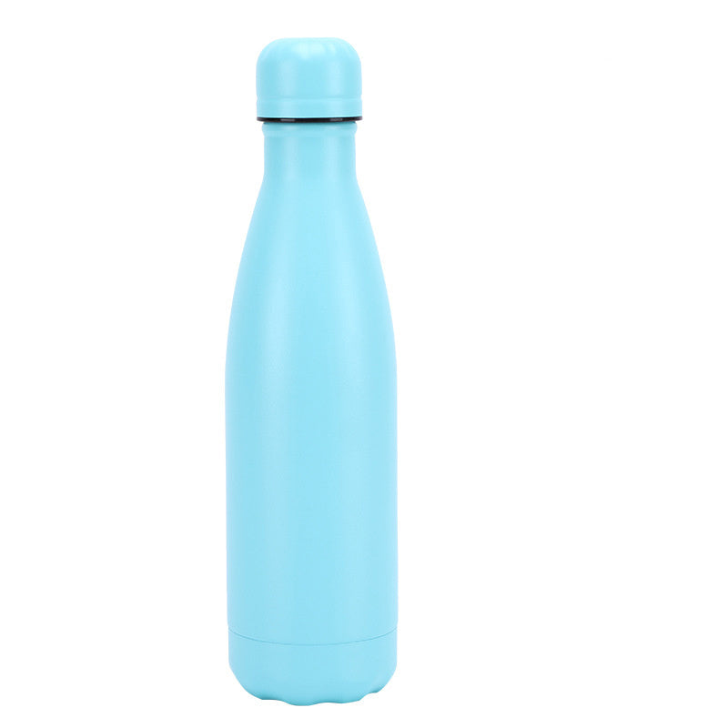 Bouteille d'eau en acier inoxydable isolée avec mug, thermos sous vide pour café