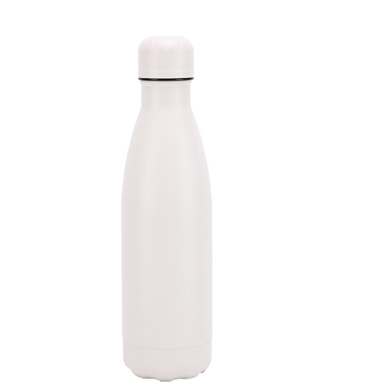 Bouteille d'eau en acier inoxydable isolée avec mug, thermos sous vide pour café