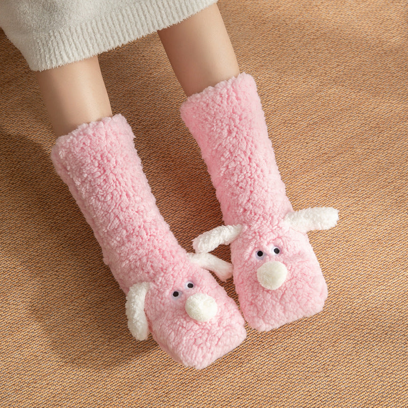 Chaussettes chien mignon en peluche