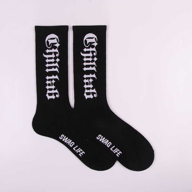 Hip Hop Gothic Skateboard Long Socks