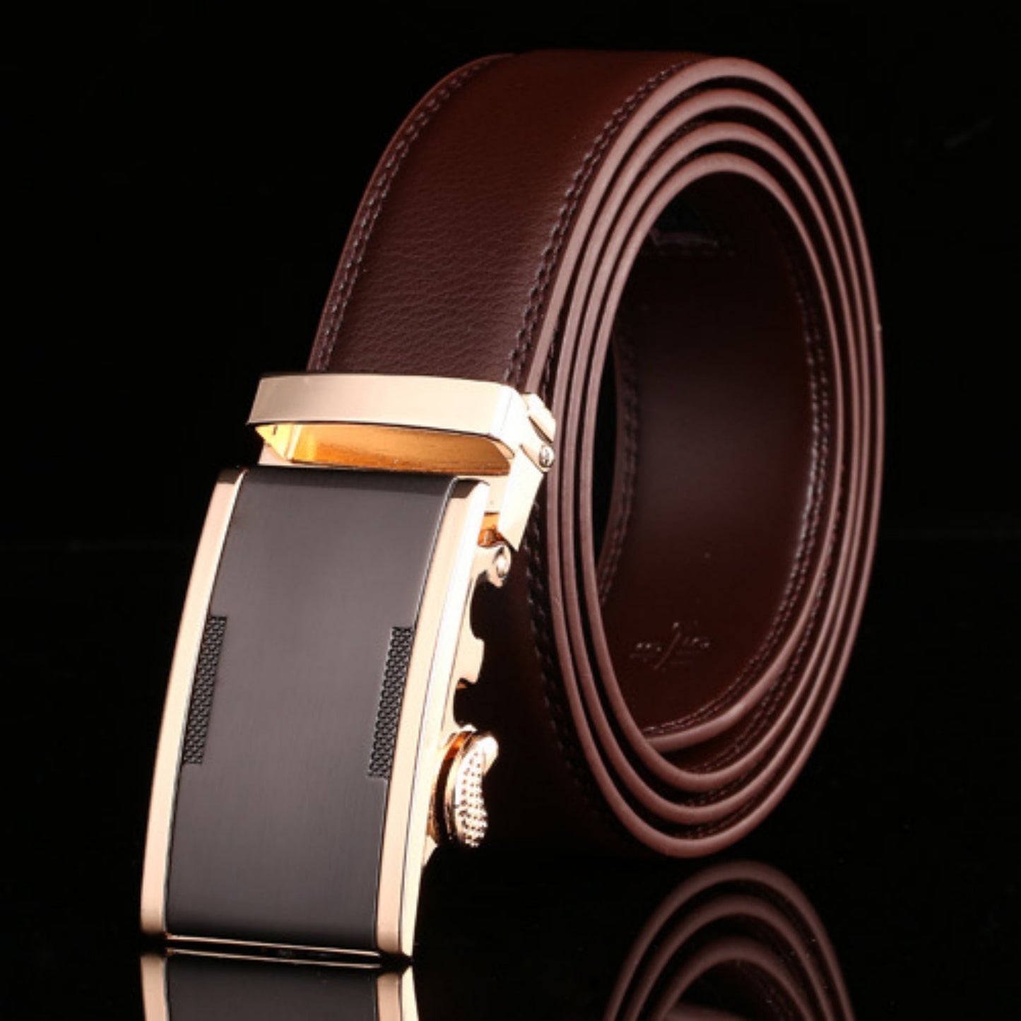 Ceinture en cuir de vache avec boucle automatique pour homme