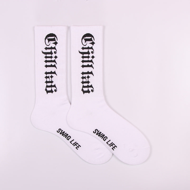 Hip Hop Gothic Skateboard Long Socks