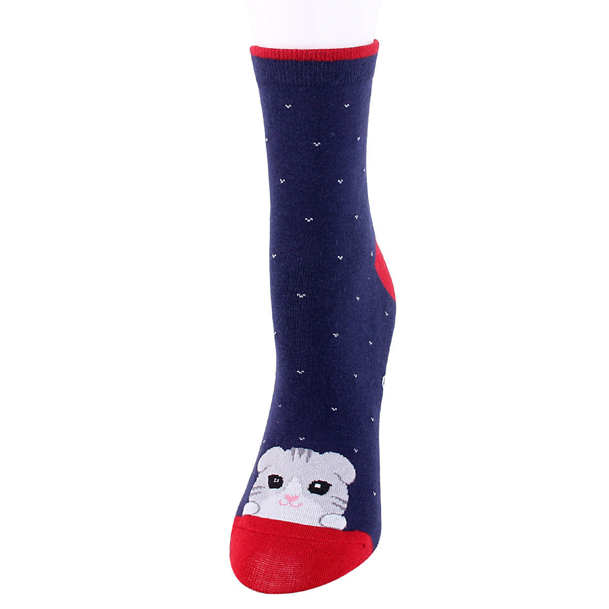 12 PAIRES Chaussettes sauvages absorbant la transpiration avec un mignon motif de chiot