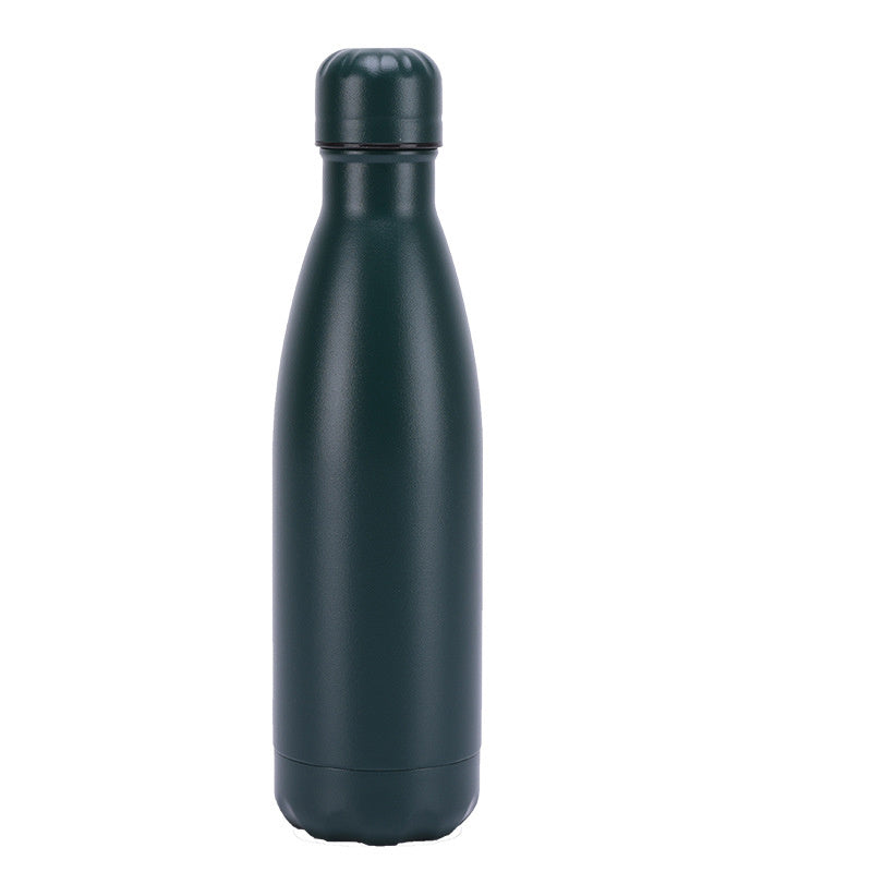 Bouteille d'eau en acier inoxydable isolée avec mug, thermos sous vide pour café