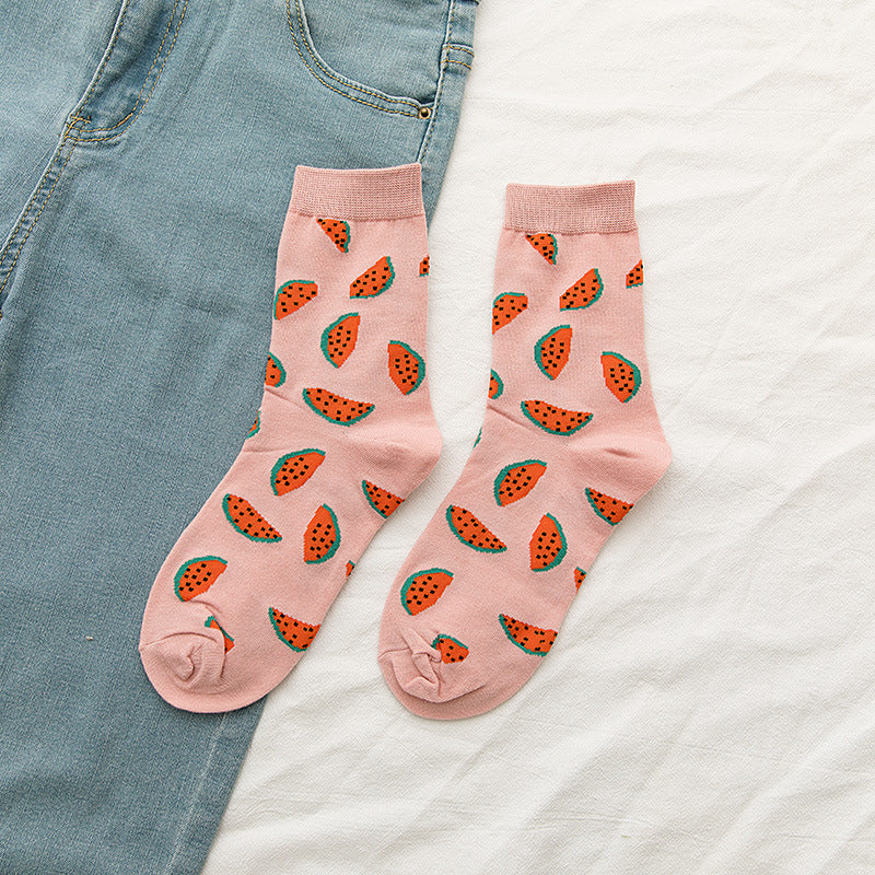 Chaussettes mi-mollet tendance japonaise, douces et mignonnes