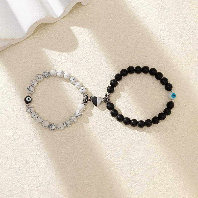 Bracelet Couple avec Design zil Protecteur - Style Mixte