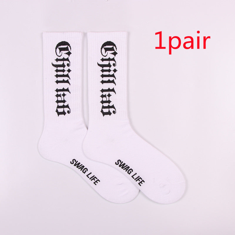 Hip Hop Gothic Skateboard Long Socks