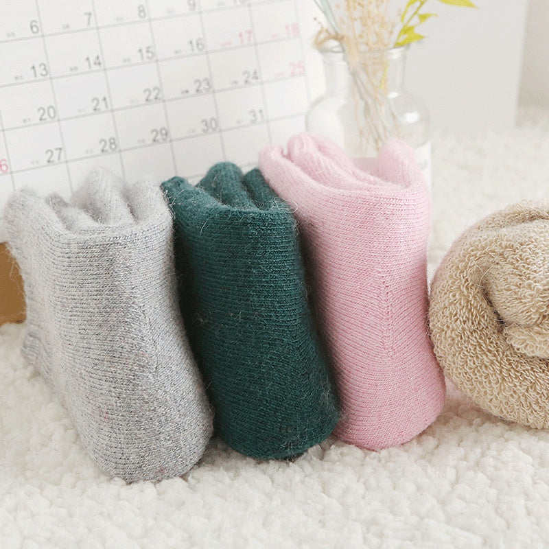 Chaussettes super épaisses en laine de lapin, chaudes