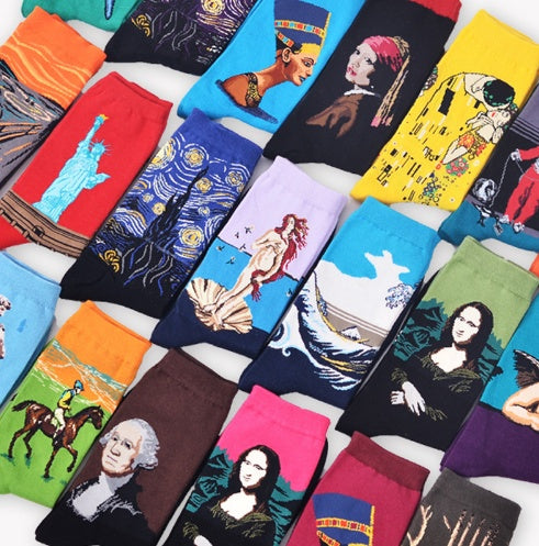 Chaussettes à motifs artistiques