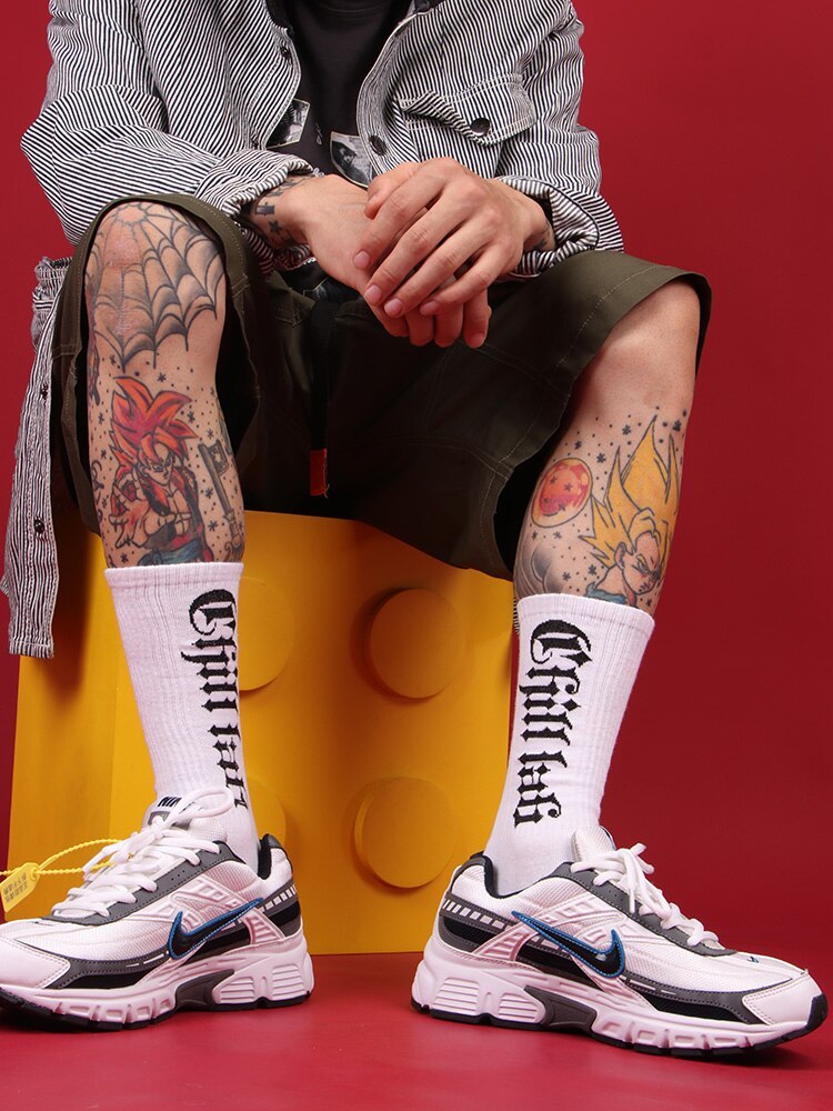 Hip Hop Gothic Skateboard Long Socks