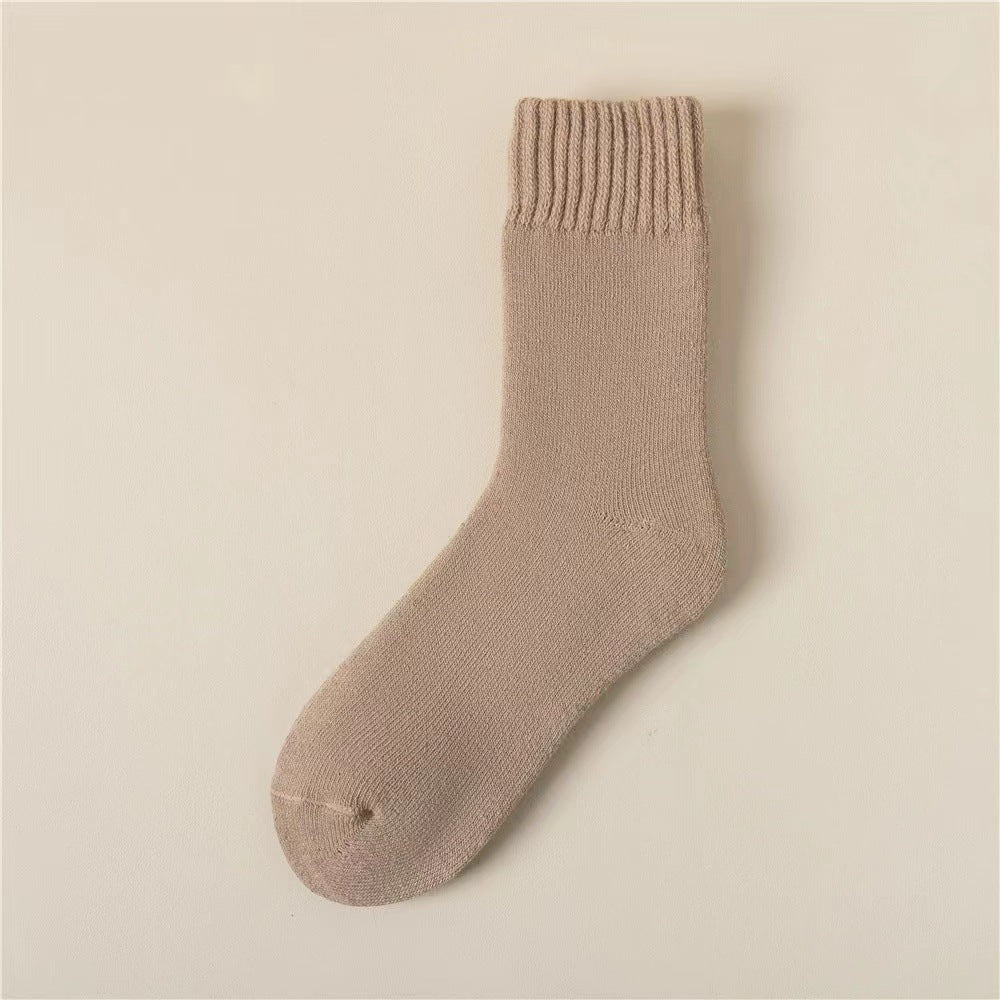 Chaussettes d'hiver épaisses pour femme avec doublure polaire et laine thermique