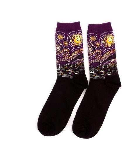 Chaussettes à motifs artistiques