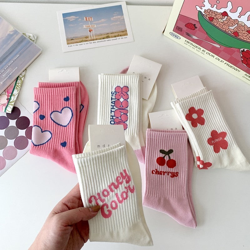 Chaussettes en coton pour sport avec motives