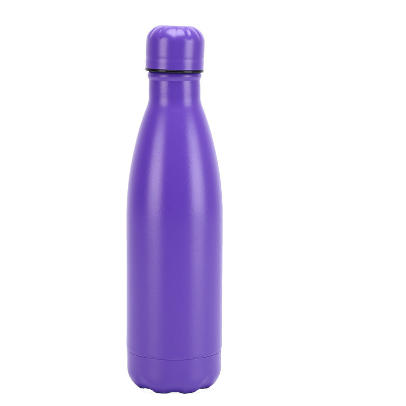 Bouteille d'eau en acier inoxydable isolée avec mug, thermos sous vide pour café