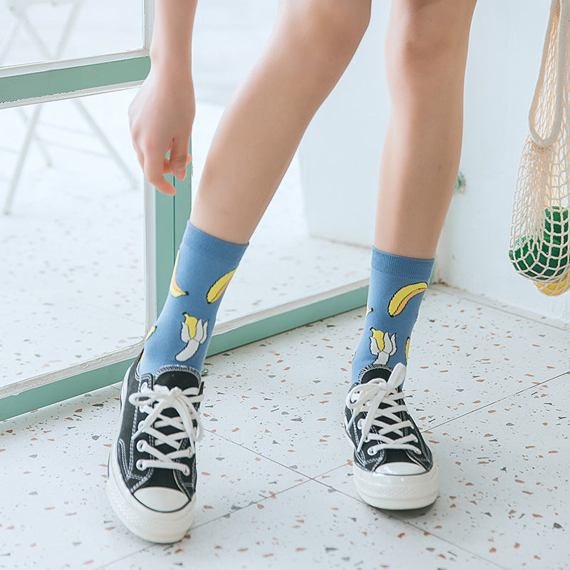 Chaussettes mi-mollet tendance japonaise, douces et mignonnes