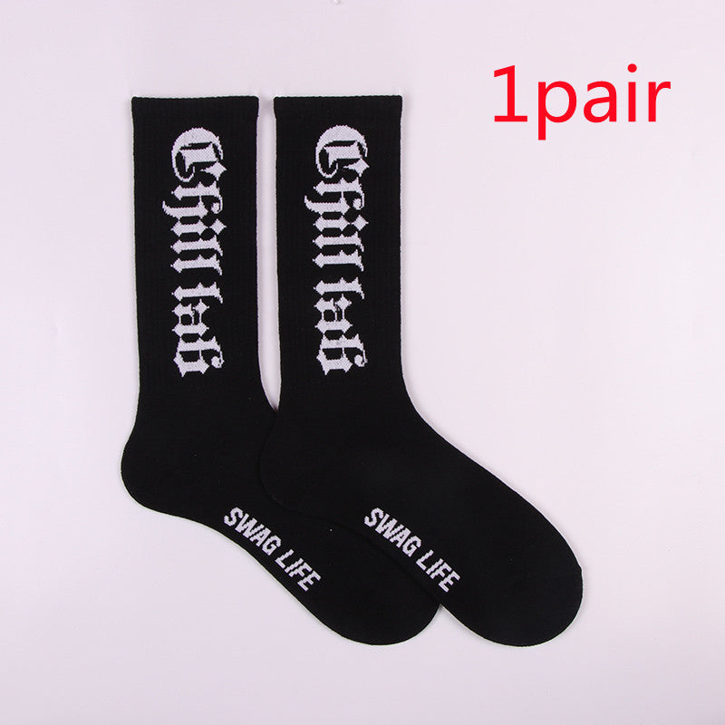 Hip Hop Gothic Skateboard Long Socks