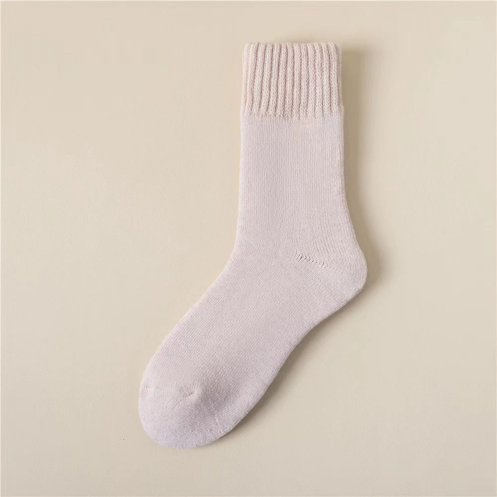 Chaussettes d'hiver épaisses pour femme avec doublure polaire et laine thermique