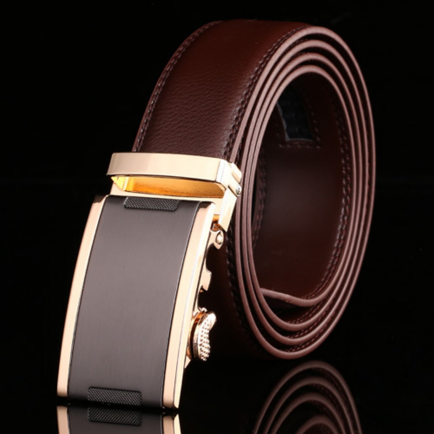 Ceinture en cuir de vache avec boucle automatique pour homme