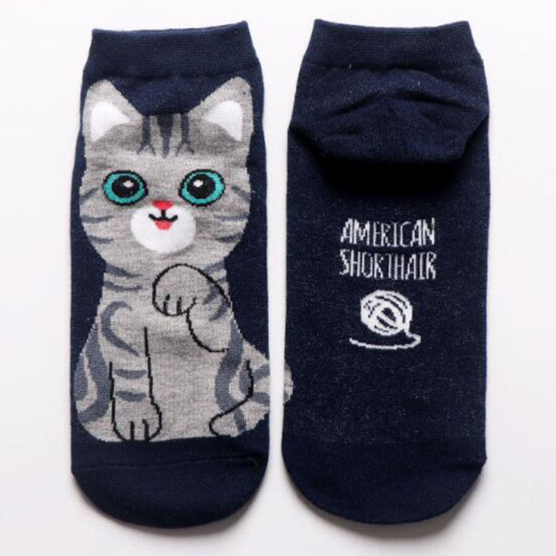 10 PAIRES Chaussettes basses en coton pour femme - Motifs classiques et dessins animés