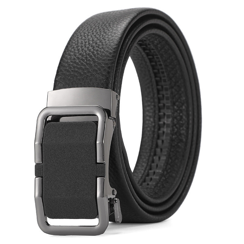 Ceinture en cuir véritable automatique ceinture en cuir pure pour garçons