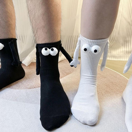 Chaussettes magnétiques transfrontalières avec poupée 3D - Couple magnétique -