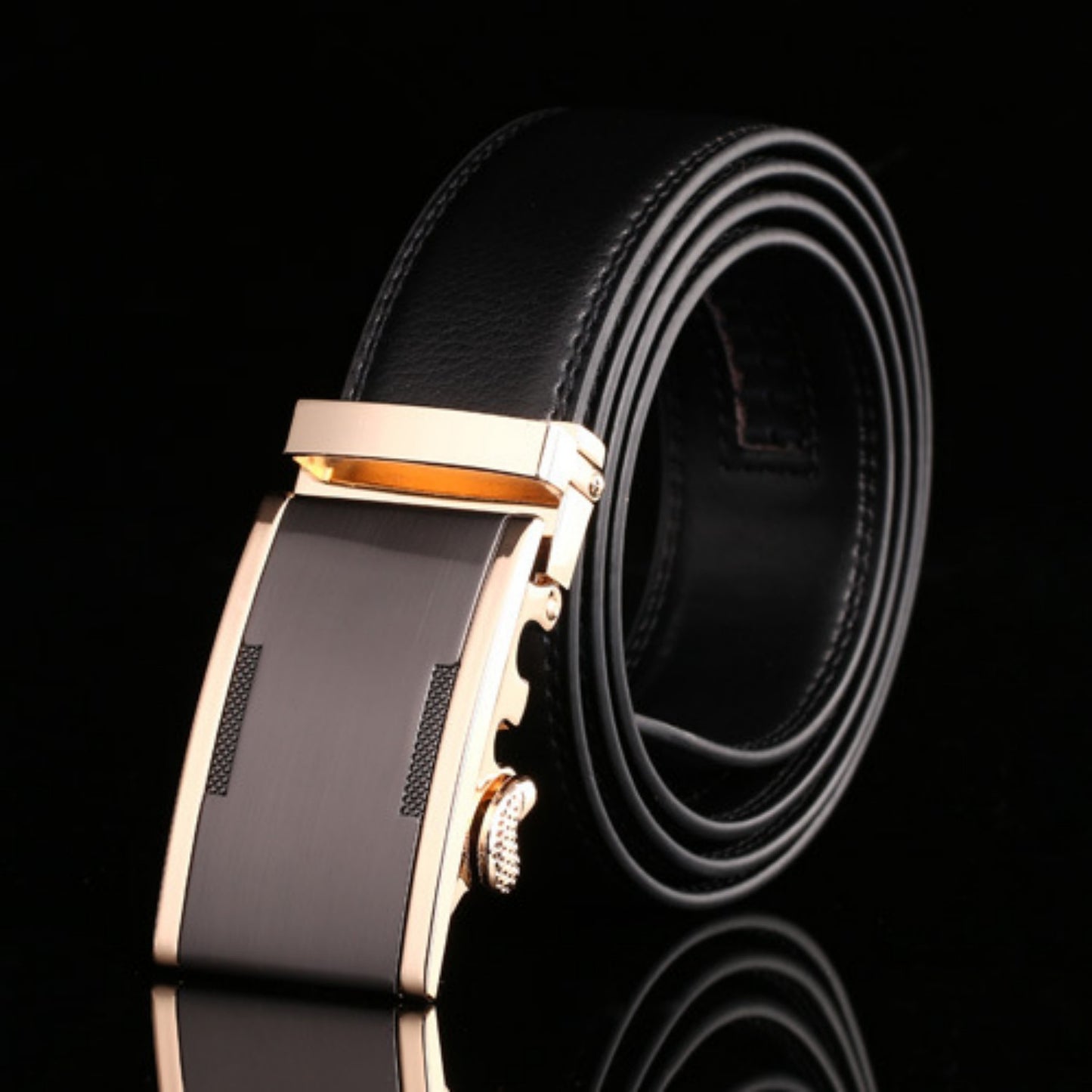 Ceinture en cuir de vache avec boucle automatique pour homme