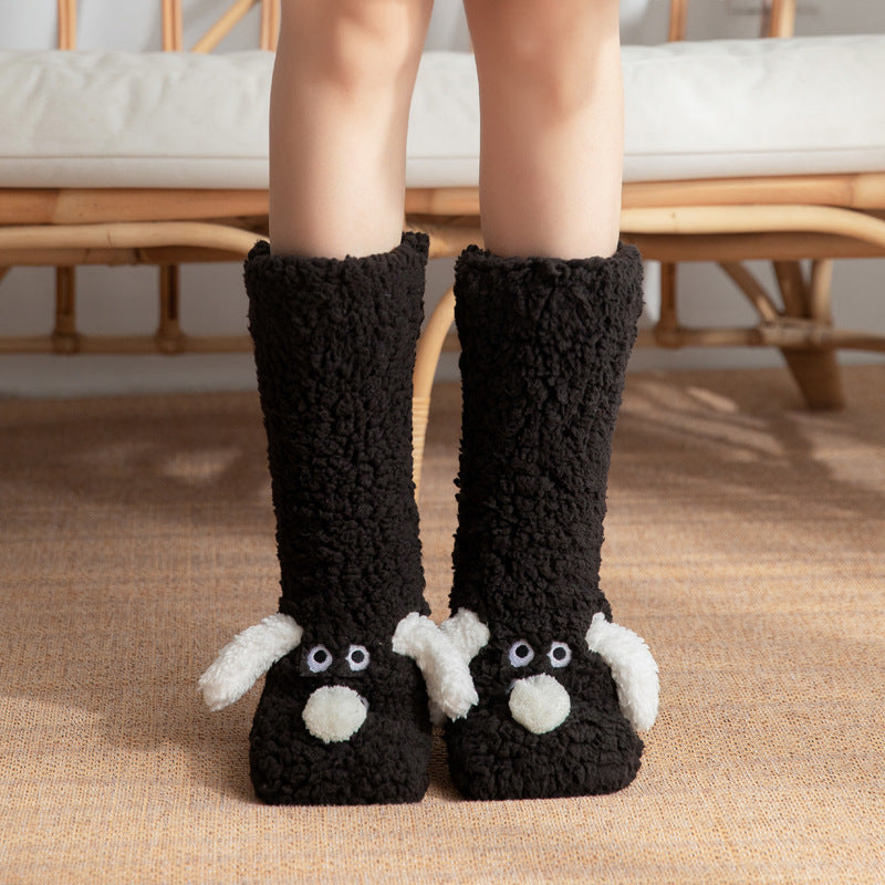 Chaussettes chien mignon en peluche