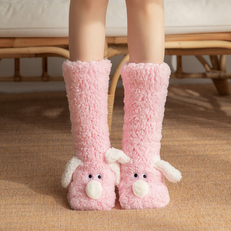 Chaussettes chien mignon en peluche